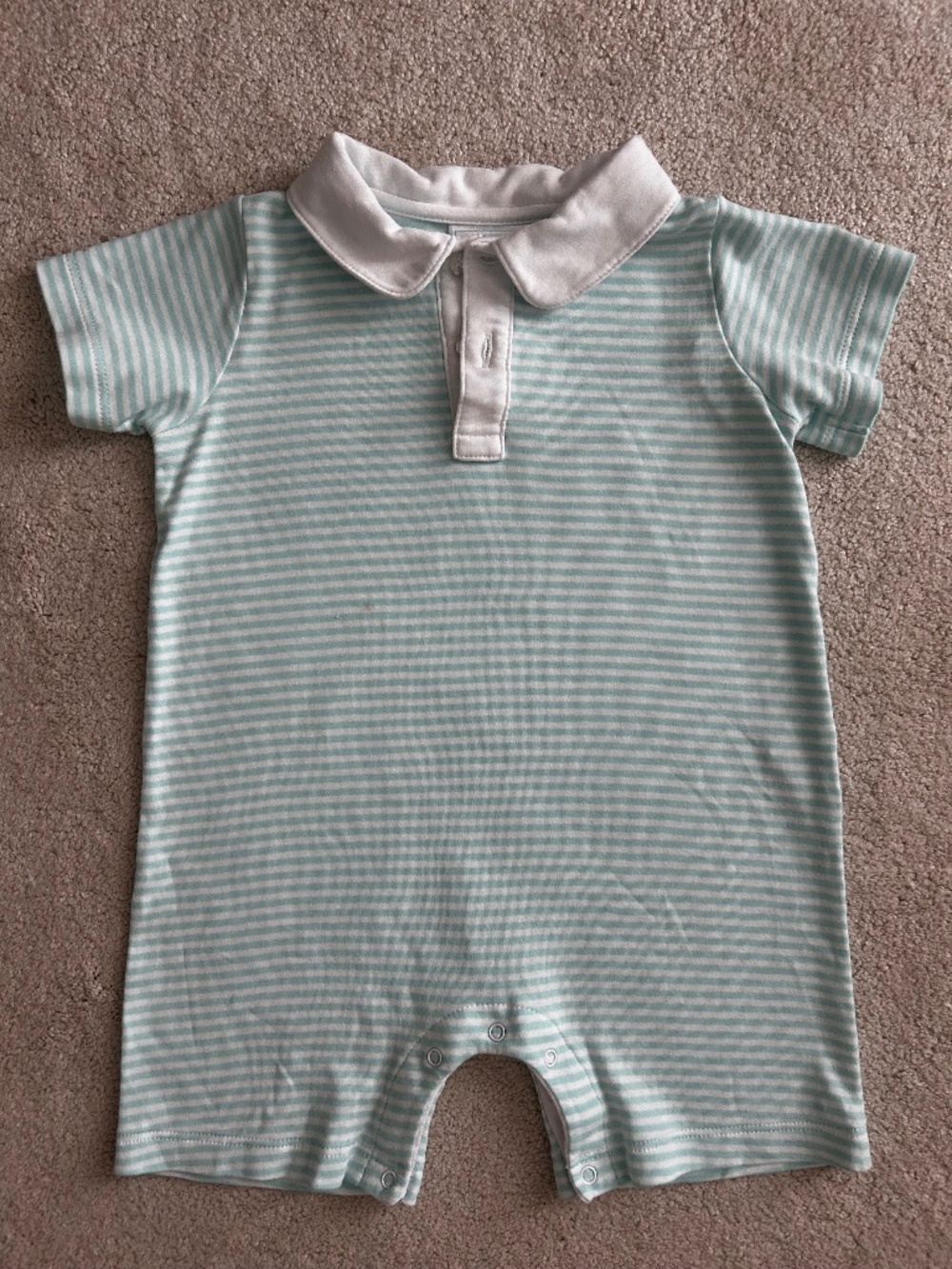 Little English 24m Pima cotton collared romper